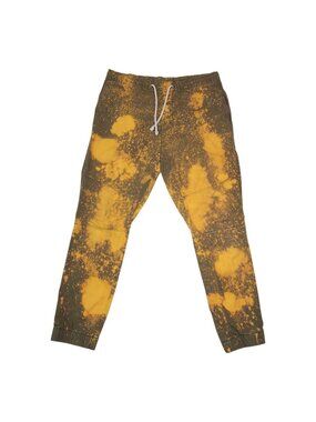H&M Divided Mens Jogger Pants Size 30 Brown & Orange Tie-Dye Cotton Blend